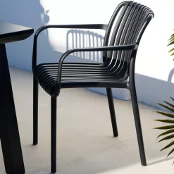 CASA Nomi Silla Negro| Sillas De Jardín
