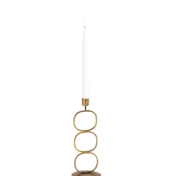 CASA Oval Portavelas Dorado| Candelabros