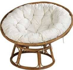 CASA Papasan Silla Natural, Blanco Apagado| Sillones