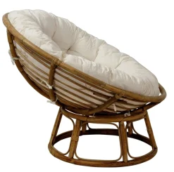 CASA Papasan Silla Natural, Blanco Apagado| Sillones