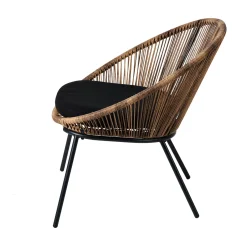 CASA Papayo Silla Lounge Con Cojin Natural| Sillas Lounge