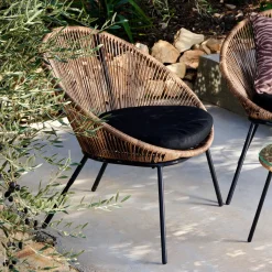 CASA Papayo Silla Lounge Con Cojin Natural| Sillas Lounge