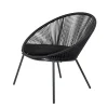 CASA Papayo Silla Lounge Negro| Sillas Lounge