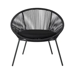 CASA Papayo Silla Lounge Negro| Sillas Lounge