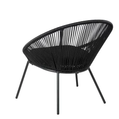 CASA Papayo Silla Lounge Negro| Sillas Lounge