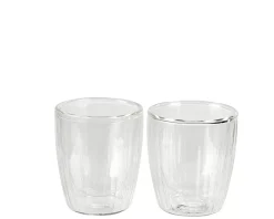 CASA Pausa Vaso De Doble Pared Juego De 2 Transparente| Vasos Para Té