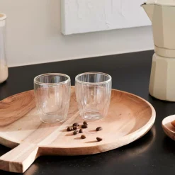 CASA Pausa Vaso De Doble Pared Juego De 2 Transparente| Vasos Para Té