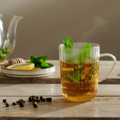 CASA Pausa Vaso De Te Con Asa Transparente| Vasos Para Té