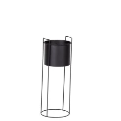 CASA Pluto Macetero Negro| Soportes Para Plantas