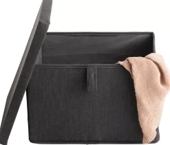 CASA Rango Caja De Almacenaje Gris Oscuro| Cajas De Almacenamiento