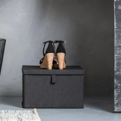 CASA Rango Caja De Almacenaje Gris Oscuro| Cajas De Almacenamiento