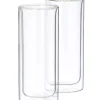 CASA Relax Vasos De Doble Pared Juego De 2 Transparente| Vasos Para Té