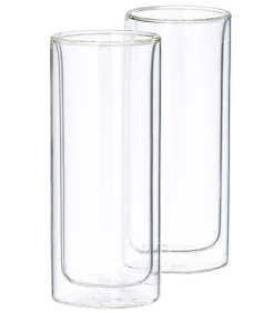 CASA Relax Vasos De Doble Pared Juego De 2 Transparente| Vasos Para Té