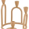 CASA Rings Candelabro Para 4 Velas Marron Claro| Candelabros