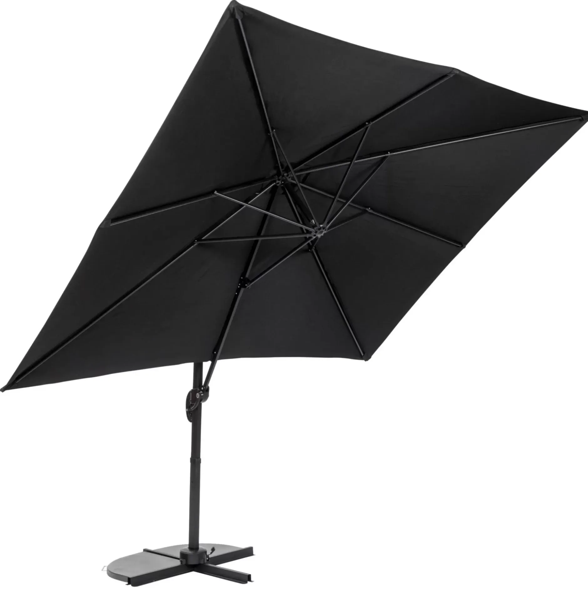 CASA Riva Parasol Colgante Sin Pie Negro| Parasoles