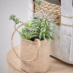 CASA Rope Planta Artificial Macetero Colg Natural| Plantas Artificiales