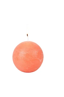 CASA Rustic Vela Esferica Naranja| Velas