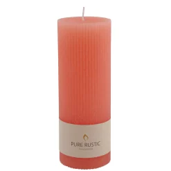 CASA Rustic Vela Estriada Naranja| Velas