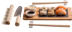 CASA Samourai Juego Para Sushi De 10 Piezas Natural| Instrumentos De Cocina