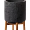 CASA Scuro Macetero Negro| Soportes Para Plantas