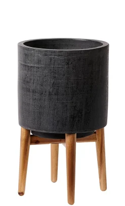 CASA Scuro Macetero Negro| Soportes Para Plantas