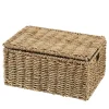 CASA Seagrass Caja De Almacenaje M Con Tapa Natural| Cestas De Almacenaje