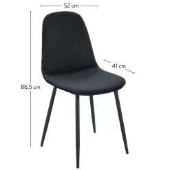 CASA Silke Silla De Comedor Negro| Sillas De Comedor
