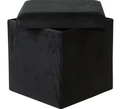 CASA Stor Puf Plegable Funcion Almac. Negro| Pufs De Almacenaje