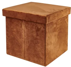 CASA Stor Puf Plegable Funcion Almac. Caramel| Pufs De Almacenaje