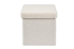 CASA Stor Puf Plegable Funcion Almac. Blanco| Pufs De Almacenaje