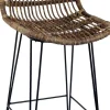 CASA Sumatra Silla De Bar Negro, Natural| Sillas De Bar