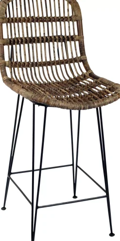 CASA Sumatra Silla De Bar Negro, Natural| Sillas De Bar