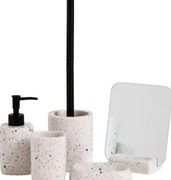 CASA Terrazzo Dispensador De Jabon Blanco| Accesorios De Tocador
