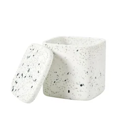 CASA Terrazzo Soporte De Algodones Blanco| Accesorios De Tocador