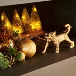 CASA Tiger Tigre Decorativa Dorado| Figuras Decorativas