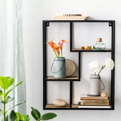 CASA Trapp Estanteria Para Colgar Negro| Estanterías