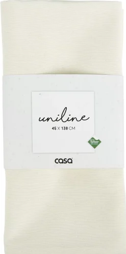 CASA Uniline Camino De Mesa Blanco Apagado| Caminos De Mesa
