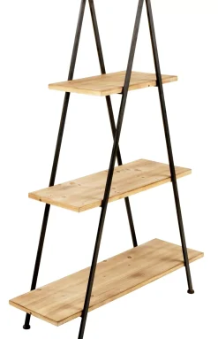 CASA Vermont Estanteria De Pared Negro, Natural| Estanterías