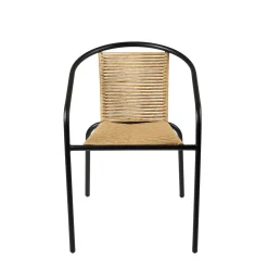 CASA Verona Silla Apilable Natural| Sillas De Jardín