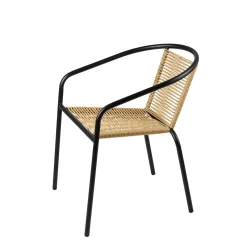 CASA Verona Silla Apilable Natural| Sillas De Jardín