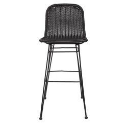 CASA Vienna Silla De Bar Negro| Sillas De Jardín