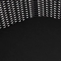 CASA Vienna Silla De Comedor Asiento Negro| Sillas De Jardín