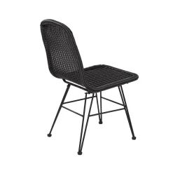CASA Vienna Silla De Comedor Negro| Sillas De Jardín