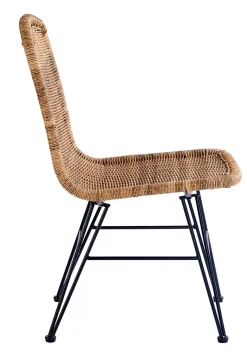 CASA Vienna Silla De Comedor Negro, Natural| Sillas De Jardín