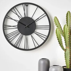 CASA Wheel Reloj De Pared Negro| Campanas