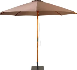 CASA Wood Parasol Sin Pie Taupe| Parasoles