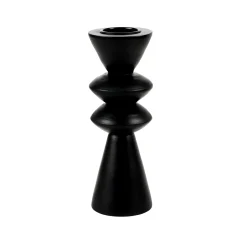 CASA Zigzag Soporte Para Vela Pequena Negro| Soprortes Para Velitas